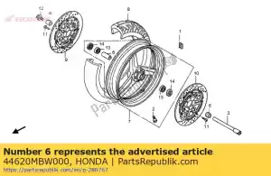 Honda 44620MBW000 colarinho, fr. distância do eixo - Lado inferior