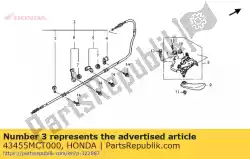 klem, rr. Remkabel van Honda, met onderdeel nummer 43455MCT000, bestel je hier online: