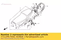 77112ML7000, Honda, placa, ajuste de bloqueo del asiento honda cb hornet f vfr  twofifty r nsr cbx vfr750f cb250 nsr125r 250 750 125 , Nuevo