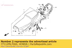 Here you can order the plate, seat lock setting from Honda, with part number 77112ML7000: