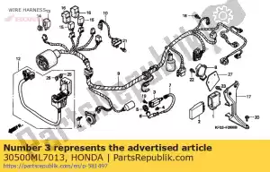 honda 30500ML7013 bobine set back side - Midden