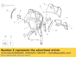 Tutaj możesz zamówić pokrywa. Szary od Piaggio Group , z numerem części JC921819200006P: