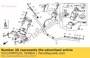Honda 53132MBTD20 support, poignée sous - La partie au fond