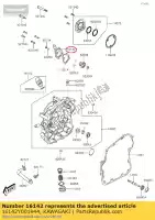 16142Y001944, Kawasaki, afdekpomp, water, zwart kawasaki kvf300 brute force 300 , Nieuw