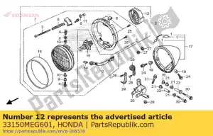 Honda 33150MEG601 socket comp., posição li - Lado inferior