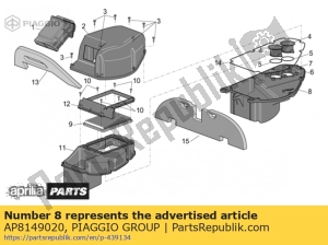 aprilia AP8149020 lower side filter case - Bottom side