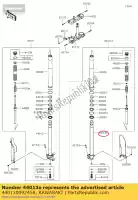 440130092458, Kawasaki, tubo-tenedor interior, rh, p.sil kawasaki klx  s t sf w klx250 klx250s klx300r 250 300 , Nuevo