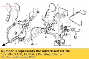 honda 17950MCKA00 cavo comp., strozzatore - Il fondo