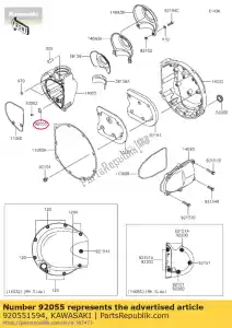 Kawasaki 920551594 ring-o, 12,3x1,9 - Dół