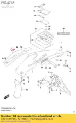 spatbord achter van Suzuki, met onderdeel nummer 6311429F00, bestel je hier online: