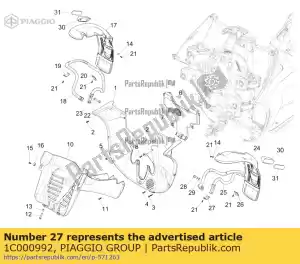 Piaggio Group 1C000992 front bracket - Bottom side