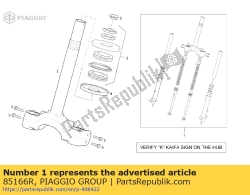 Aprilia 85166R, Fourche avant, OEM: Aprilia 85166R