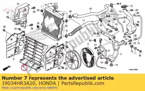 honda 19034HR3A20 cover, radiator grille center - Bottom side