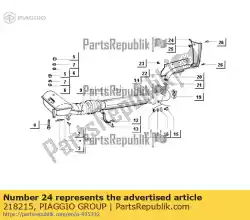 Aqui você pode pedir o difusor em Piaggio Group , com o número da peça 218215: