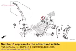 Here you can order the shaft, brake pivot from Honda, with part number 46513KSR710: