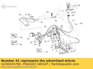 Piaggio Group GU30654700 brake caliper cover - Bottom side