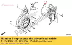 Ici, vous pouvez commander le plaque, guide-chaîne d'entraînement auprès de Honda , avec le numéro de pièce 11355MGZJ00: