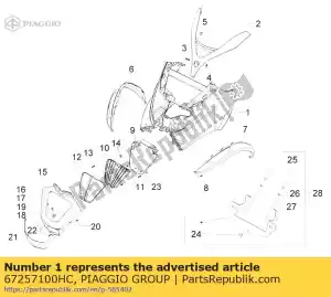 Piaggio Group 67257100HC tarcza - Dół