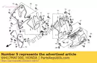 64417MAT300, Honda, tapis c, r. capot inférieur honda cbr 1100 1997 1998 1999 2000 2001 2002 2003 2004 2005 2006 2007 2008, Nouveau