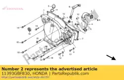 Here you can order the gasket, r. Crankcase cover from Honda, with part number 11393GBF830: