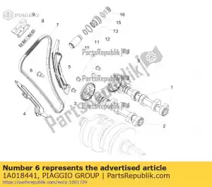 Piaggio Group 1A018441 special screw - Bottom side