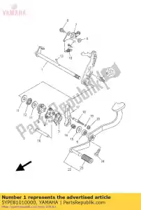 yamaha 5YPE81010000 shift shaft assy - La partie au fond