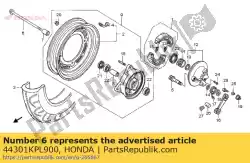 Here you can order the axle, fr. Wheel from Honda, with part number 44301KPL900: