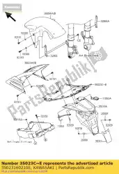 Here you can order the fender-rear,cnt,blue from Kawasaki, with part number 35023160210E: