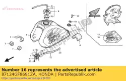 Here you can order the mark, l. Fuel tank *type1 from Honda, with part number 87124GF8691ZA: