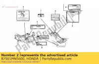 87501MN5600, Honda, plate,registered honda gl goldwing se  gold wing interstate i aspencade a gl1500 gl1500se 1500 , New