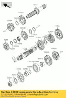 132620390, Kawasaki, gear,input 2nd,17t kx450d7f kawasaki kx 450 2007 2008 2009 2010 2011, New