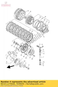 yamaha 901011274600 parafuso (mf1) - Lado inferior