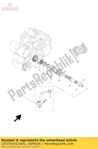 yamaha 13CE56411000 engranaje, patada - Lado inferior