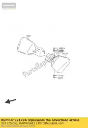 Here you can order the screw from Kawasaki, with part number 92172S286: