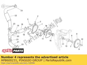 Piaggio Group AP8600231 o-ring - Onderkant