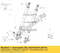 2B003046, Piaggio Group, centro rh aprilia zd4ke000 1000 2017 2018, Novo