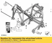 46519444973, BMW, cornice frontale con vin - bianco chiaro bmw  1250 2018 2019 2020 2021, Nuovo