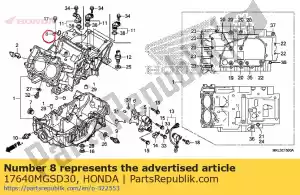 honda 17640MGSD30 séjour, tuyau de carburant - La partie au fond