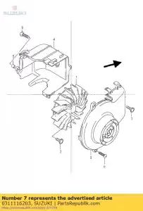 Suzuki 0311116203 screw - Bottom side