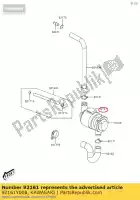 92161Y008, Kawasaki, ammortizzatore kvf300ccf kawasaki  brute force kvf 50 90 300 2012 2013 2015 2016 2017 2018 2019 2020 2021, Nuovo