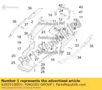 62025100EU, Piaggio Group, parte posterior del cuerpo lado izquierdo     , Nuevo