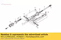 90121MN5000, Honda, bolt, r. swingarm pivot honda gl 1500 1988 1989, New