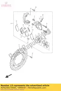 yamaha 4DN258270000 shim, caliper - Bottom side