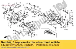 Aquí puede pedir conjunto de capucha, r. Medio (wl) de Honda , con el número de pieza 64230MEW921ZK: