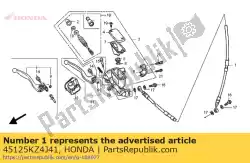 Qui puoi ordinare tubo flessibile, fr. Freno da Honda , con numero parte 45125KZ4J41: