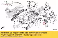 77206MJ0000, Honda, gomma, impostazione del sedile honda xl varadero v xr  r va st pan european a trx ex xr250r xr600r xl1000v trx300ex fourtrax sporttrax st1300 st1300a sportrax xl1000va cmx500a 1000 600 1300 250 300 500 , Nuovo