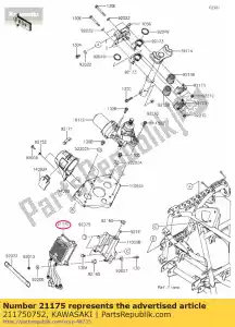 kawasaki 211750752 regeleenheid-elektronisch, kvf75 - Onderkant