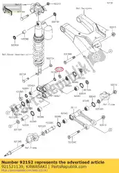 Aqui você pode pedir o coleira kx125-l1 em Kawasaki , com o número da peça 921521139: