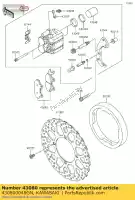 430800048GN, Kawasaki, caliper-sub-assy, ??fr, lh, s klx25 kawasaki  klx 250 2009 2010 2011 2012 2013 2014 2015 2016 2017 2018 2019 2020 2021, Novo