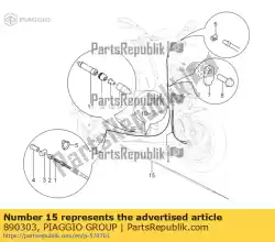 Ici, vous pouvez commander le transmission de contrôle de gaz auprès de Piaggio Group , avec le numéro de pièce 890303: